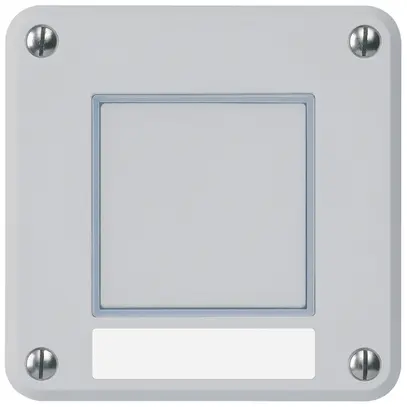 Tasto a pulsante di suoneria Hager robusto IP55 con placchetta grigio 