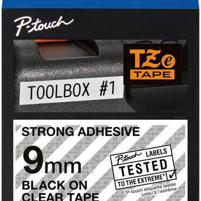 Cassette ruban Brother TZe-S121 9mm×8m transparent-noir 