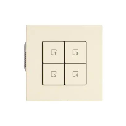 Poussoir scènes EDIZIO.liv Wiser SNAPFIX® 4 scènes 4 touches WLAN cr 