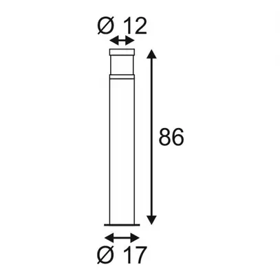 Lampada da terra SLV F-POL, E27 20W IP54 antracite 