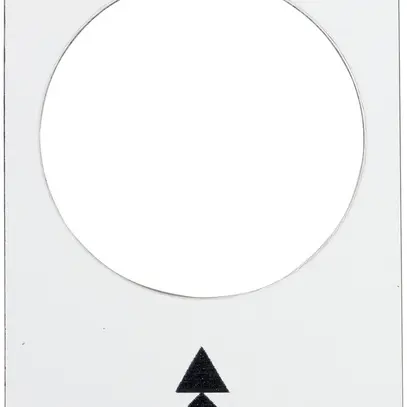 Plaquette indicatrice Schneider Electric symbole blanc 