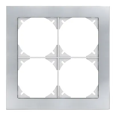 Telaio di cop. EDIZIOdue prestige 2×2 acciaio cromato lucidato 