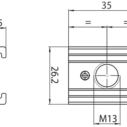Support pour rail Sylvania OneTrack M13 aluminium 35mm×26.2mm×10.5mm blanc 