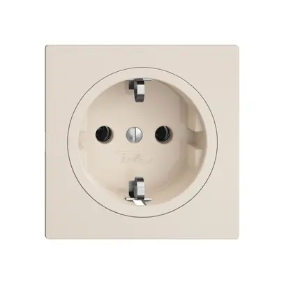 Presa Feller EDIZIOdue Schuko 16A 230V 60×60mm crema 