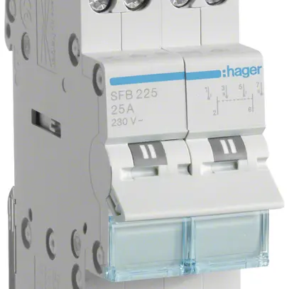 Inverseur AMD Hager SFB 25A 230V 0 fermeur 0 ouvreur 2 inverseur 2UM 