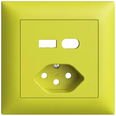 Kit de montage ENC Feller EDIZIOdue pour prise USB type A+C + type 13 lemon 