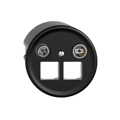 Presa multimedia Sdue Q EASYNET 4dB, p.2×RJ45 S-One, nero 