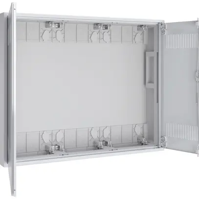 Coffret vide AP Pragma a.porte a.fentes blanc 3 champs 4 rangées 800×650×160mm 