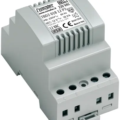 REG-Trenntransformator Comatec TBD2, IN: 230VAC, OUT: 12VAC/18VA, 3TE 