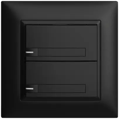 Tasto univ. INC 2×1t mors. a vite EDIZIOdue nero con carta+LED 
