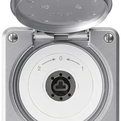 Contact pivotant à clé ENC robusto IP55 aluminium avec clapet s.cylindre inver. 