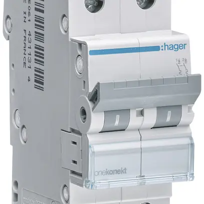 Disgiuntore Hager MCB 2P 415V tipo C 16A Icn 6kA 2UM 