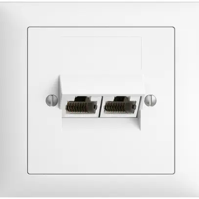 Presa INS 2×RJ45/s 4P sep. EDIZIOdue bianco ITplus 