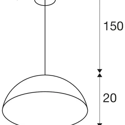 Lampada sospesa SLV FORCHINI M 40 E27 1×40W REG Ø400mm nero/oro 