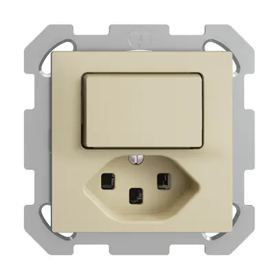 Combinazione INC A-R/1L+T23 16A vanille, EDIZIOdue 