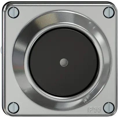 Interrupteur à poussoir lumineux ELEMENT sch 3/1L 16A 250V LED aluminium 