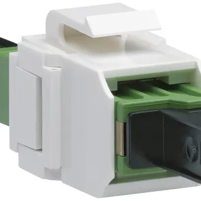 Module de couplage FO Hager HMS, Keystone E2000/APC Simplex vert 