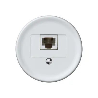 Scatola di raccordo origin RJ45 8(4) cat.6 diritto 60×60mm bianco 