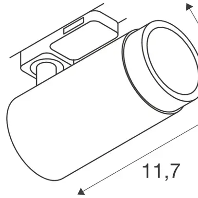 Spot SLV GRIP L GU10 1×6W DIM AD3PH Ø57mm weiss 