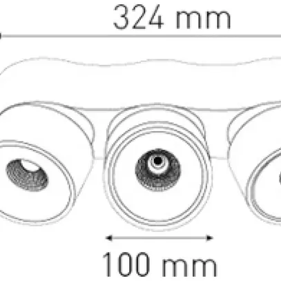 Spot LED MH maxLUCE TRIPLE SHINE 3×13W 3300lm 3000K IP20 REG 324×100mm bi 