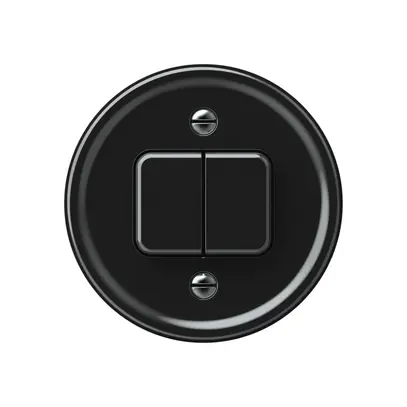 Interruttore a pulsante origin sch 1 (3+3) 60×60mm nero 