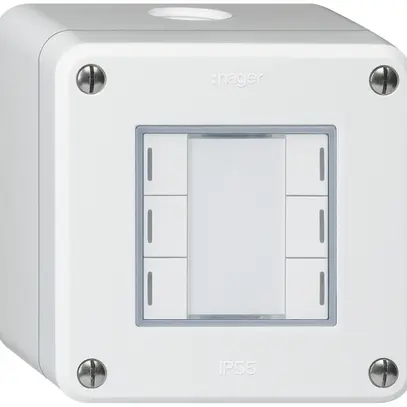 Poussoir AP robusto Q KNX 6× LED RGB s/e-link blanc 