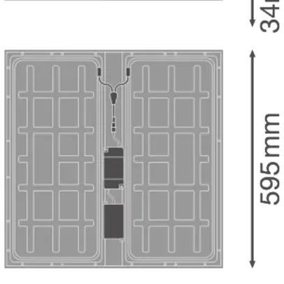 Luminaire panneau LED LEDVANCE PROTECT 600 36W 5040lm 840 IP54 DALI blanc 