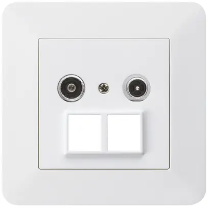 Prise multimédia ENC kallysto.trend R/TV 10.5dB 2GHz blanc 