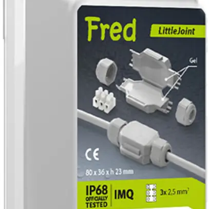Manicotto di giunzione Raytech FRED con gel raccordo cavo Ø8…13mm IP68 grigio 