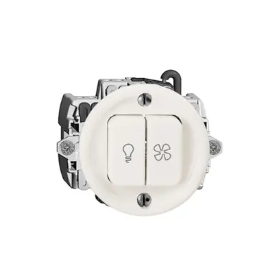 Interruttore per luce e ventilazione FH 3/3/1L bianco 