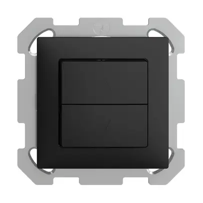 Poussoir pour stores ENC EDIZIOdue FM noir 1 canal 
