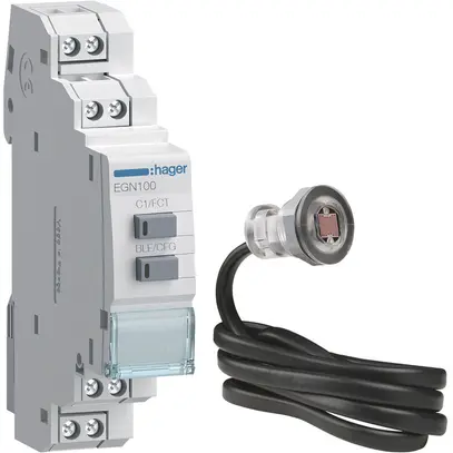 Timer multifunzionale digitale Hager EGK101 con Bluetooth, 1 canale sensore INS 