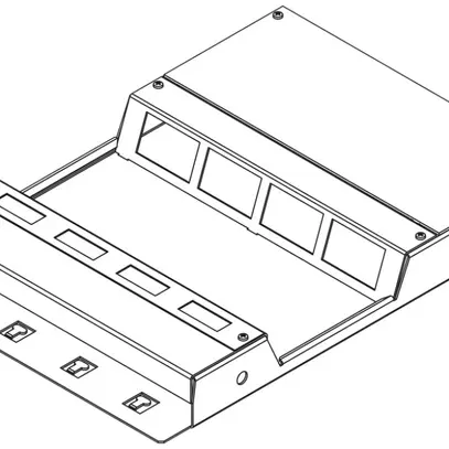 Scatola di suolo doppia Lanz h=45mm 8 FLF 