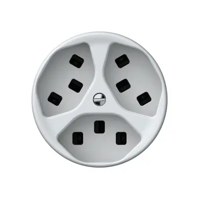 Presa origin 3×tipo 23 16A 230V 60×60mm bianco 