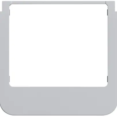 Cadre design audio Hager elcom.touch/elcom.fon rond gris clair 