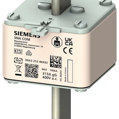 Fusibile HPC Siemens SENTRON 3NA COM DIN-2 224A gG, per modulo elettronico RF 