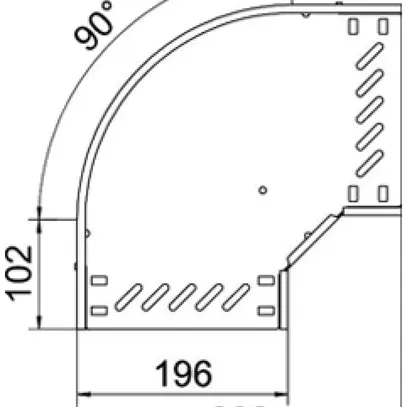 Gomito BET RB 90° 35×200mm acciaio zincato a nastro 