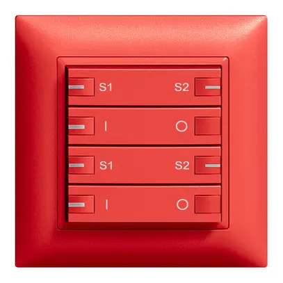 Tasto INC ZEP ON-OFF scena 2c/4t con LED EDIZIOdue berry 