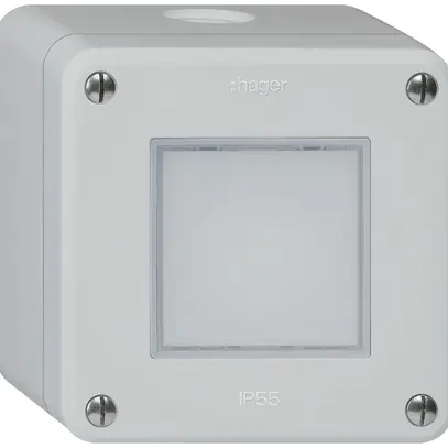 Lampada LED AP robusto IP55 grigio LED rosso/verde 