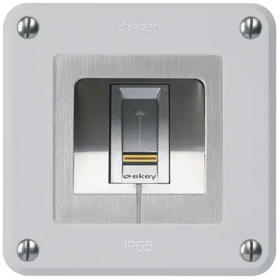 Lettore di impronte digitali NUP Hager ekey RFID robusto C grigio 