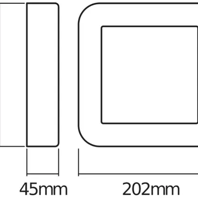 Applique LED LDV ENDURA STYLE SQUARE 13W 600lm 3000K aluminium blanc 