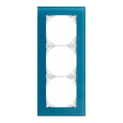 Cadre de rec.EDIZIOdue prestige 3×1 verre indigo 