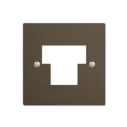 Plaque frontale 1×TT,2×RJ45 coffee ITplus ITM EDIZIOdue 