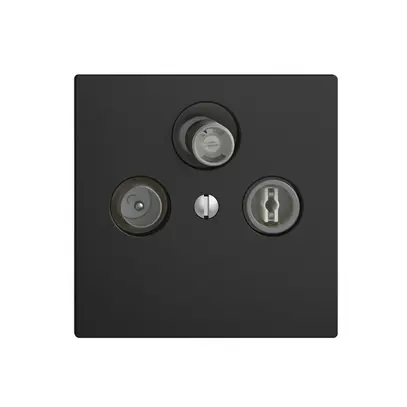 Prise d'antenne SAT/TV/R DB53 EDIZIOdue noir avec SAT-F 