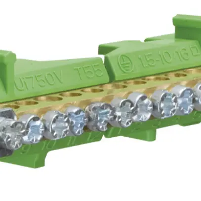 Sbarretta con morsetti di protezione Hager 1×25/8×16/8×10mm² 