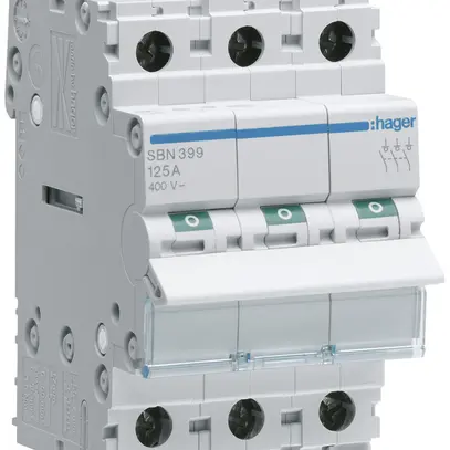 Interruttore AMD Hager 125A 400V 3 chiusura 0 apertura 0 invertitore 3UM 