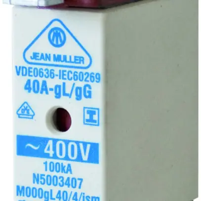 Fusible HPC DIN-000 400V/40A gL/gG verrous de saisie isol. 