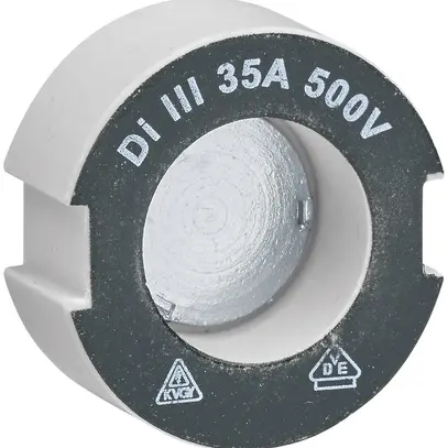 Vite calibrata DIII E33 500V in ceramica 35/40A secondo DIN 49516 nero 