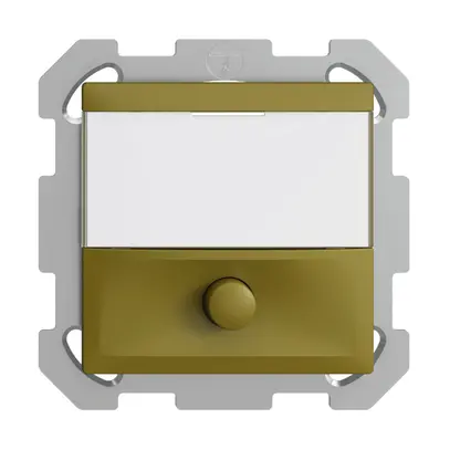 Poussoir ENC avec porte-étiquette EDIZIOdue olive 