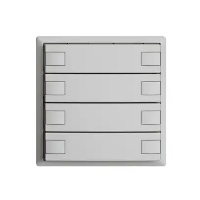 Pulsante INC KNX 8×EDIZIOdue grigio chiaro RGB senza LED 